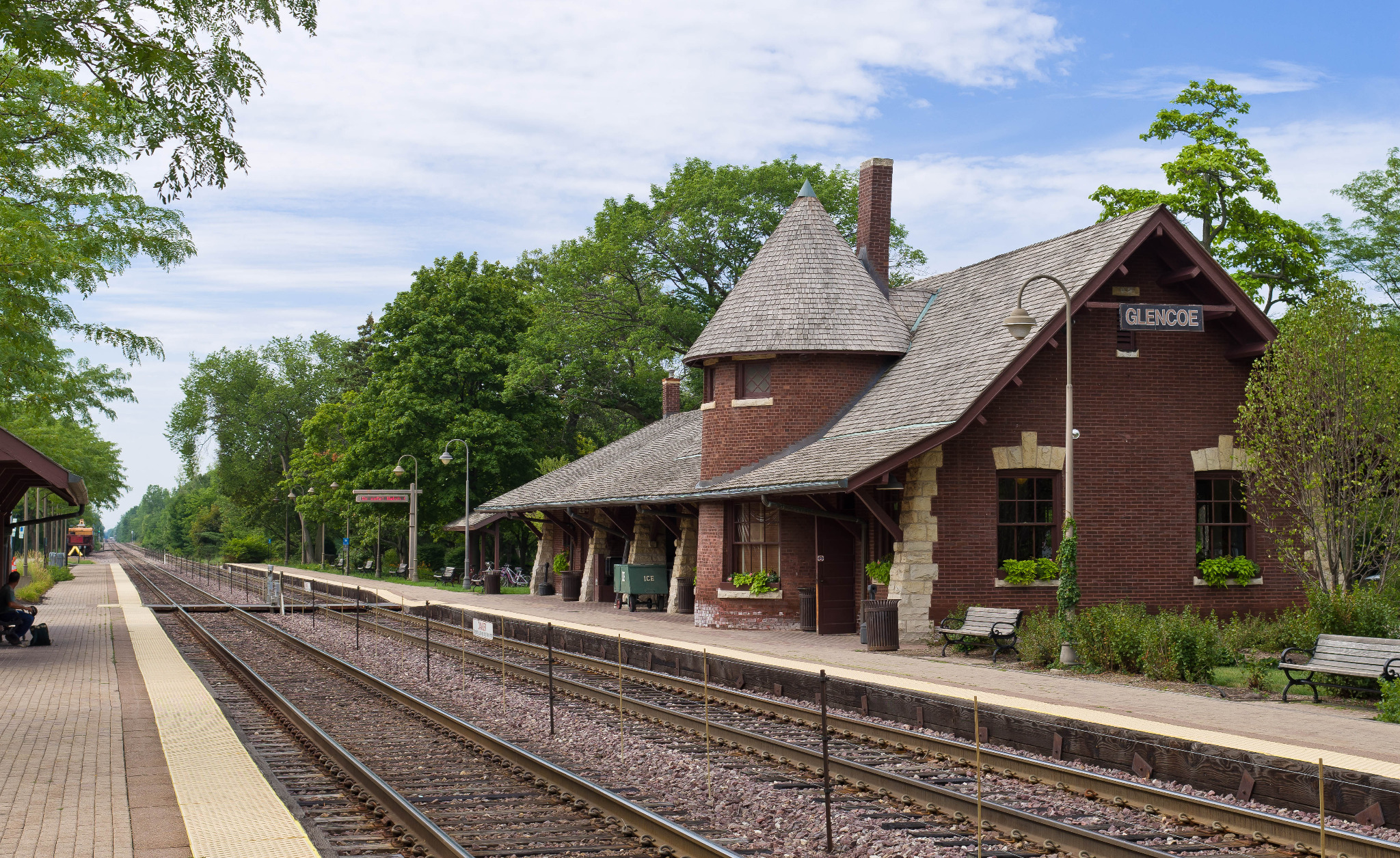 Historic Glencoe Metra station on Chicago's North Shore