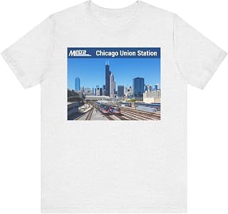 Chicago Union Station Metra station T-shirt in Ash