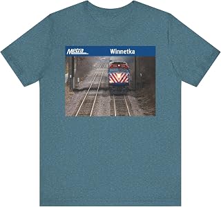 Winnetka Metra station T-shirt in Heather Deep Teal